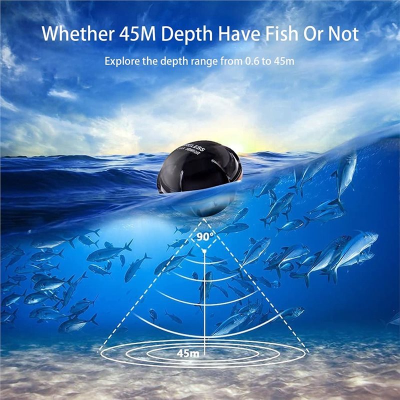 Wireless Sonar Fish Finder, Po - Fishing Depth Finder ulasan dan harga