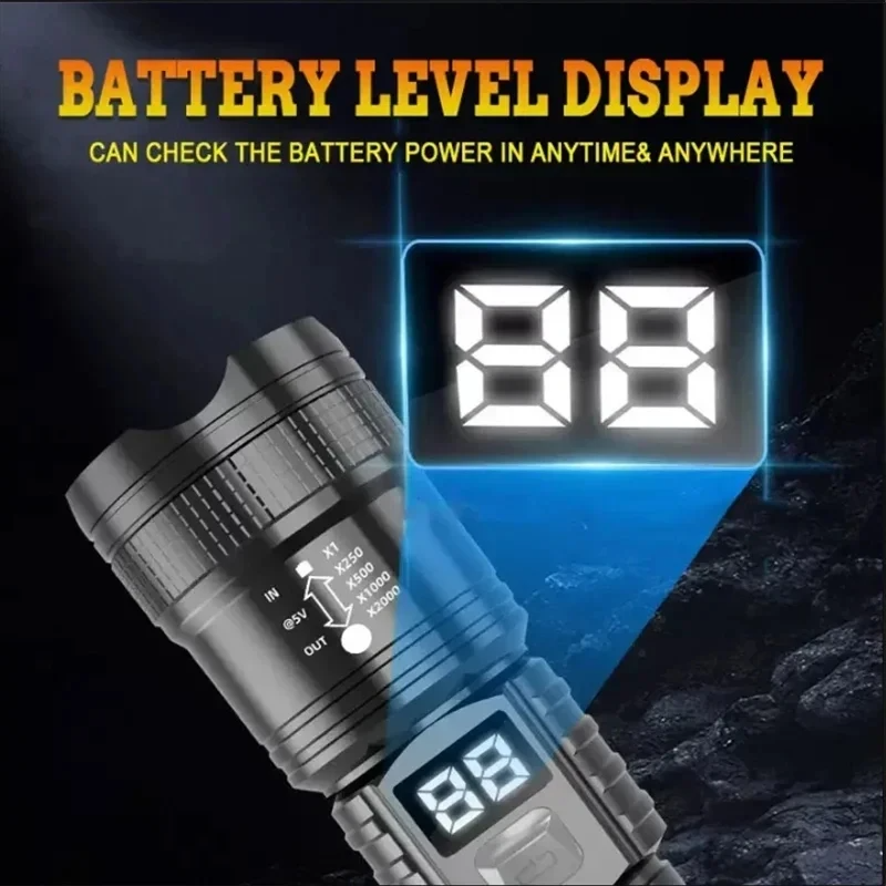 Rechargeable LED Flashlight 10 - Fishing Light ulasan dan harga