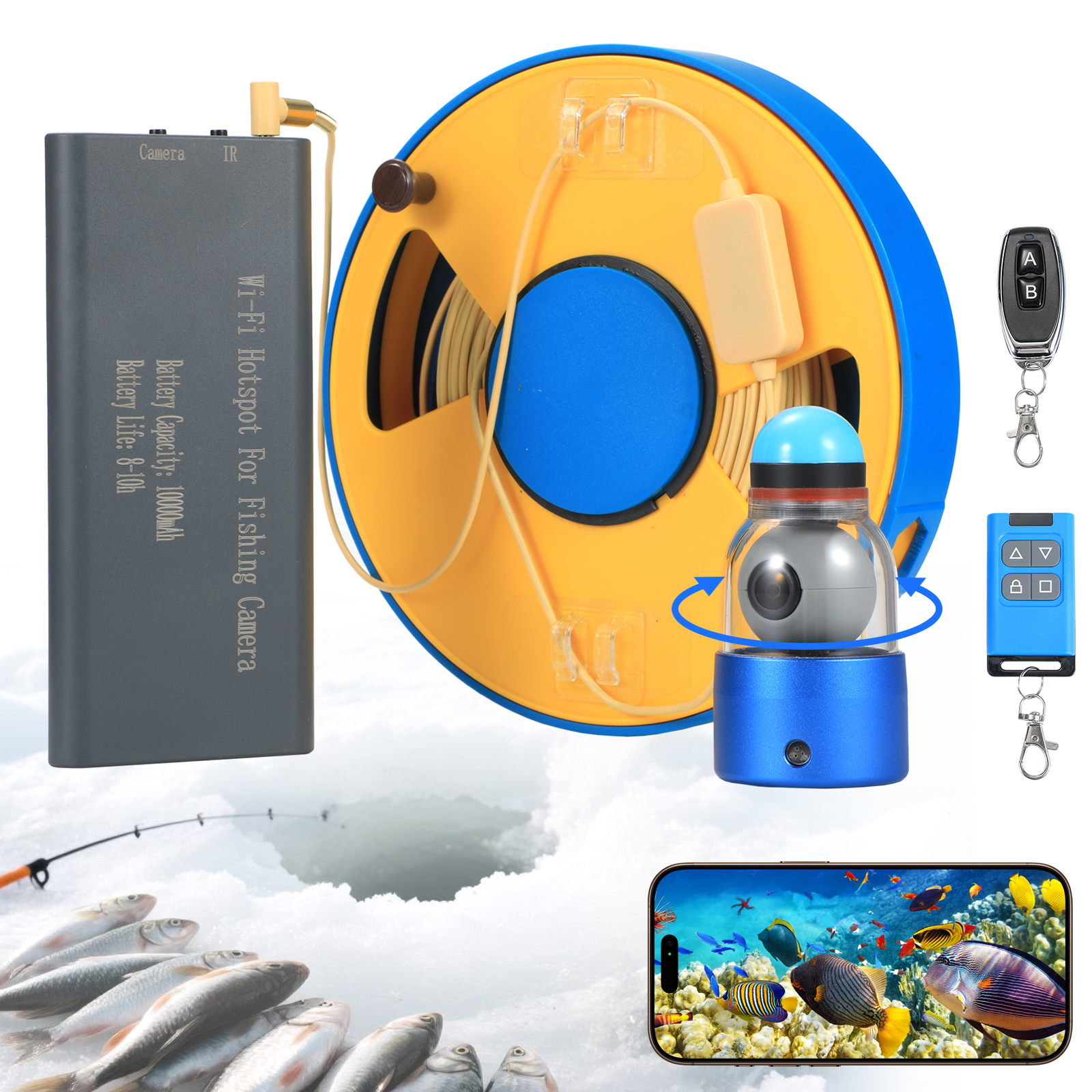 WIFI 360° Underwater Fishing C - Fish Finder Portable ulasan dan harga