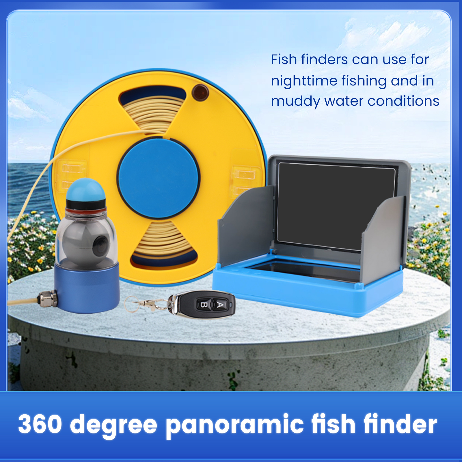 WIFI 360° Underwater Fishing C - Fish Finder Portable ulasan dan harga