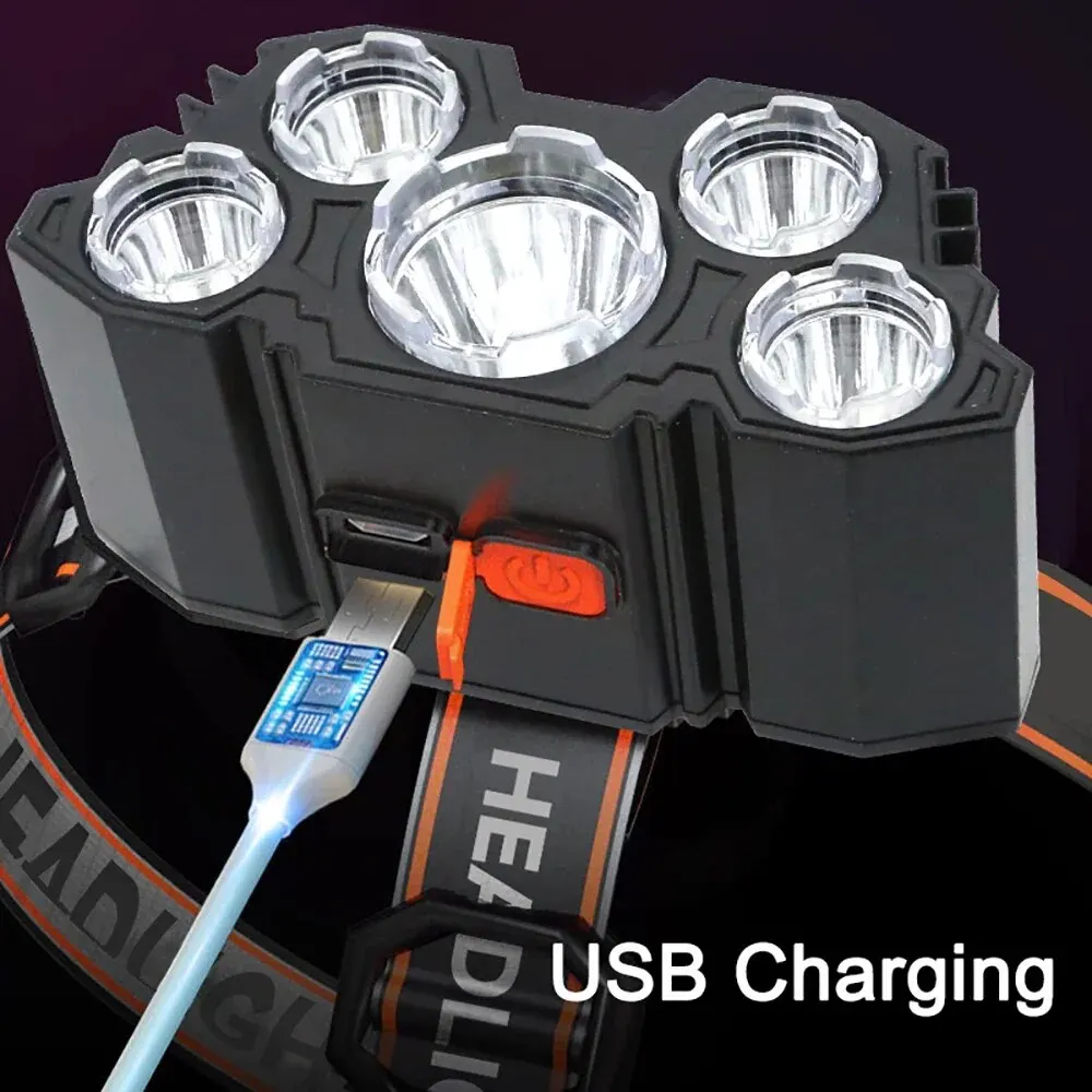 Rechargeable 5 LED Headlamp St - Fish Finder Battery ulasan dan harga