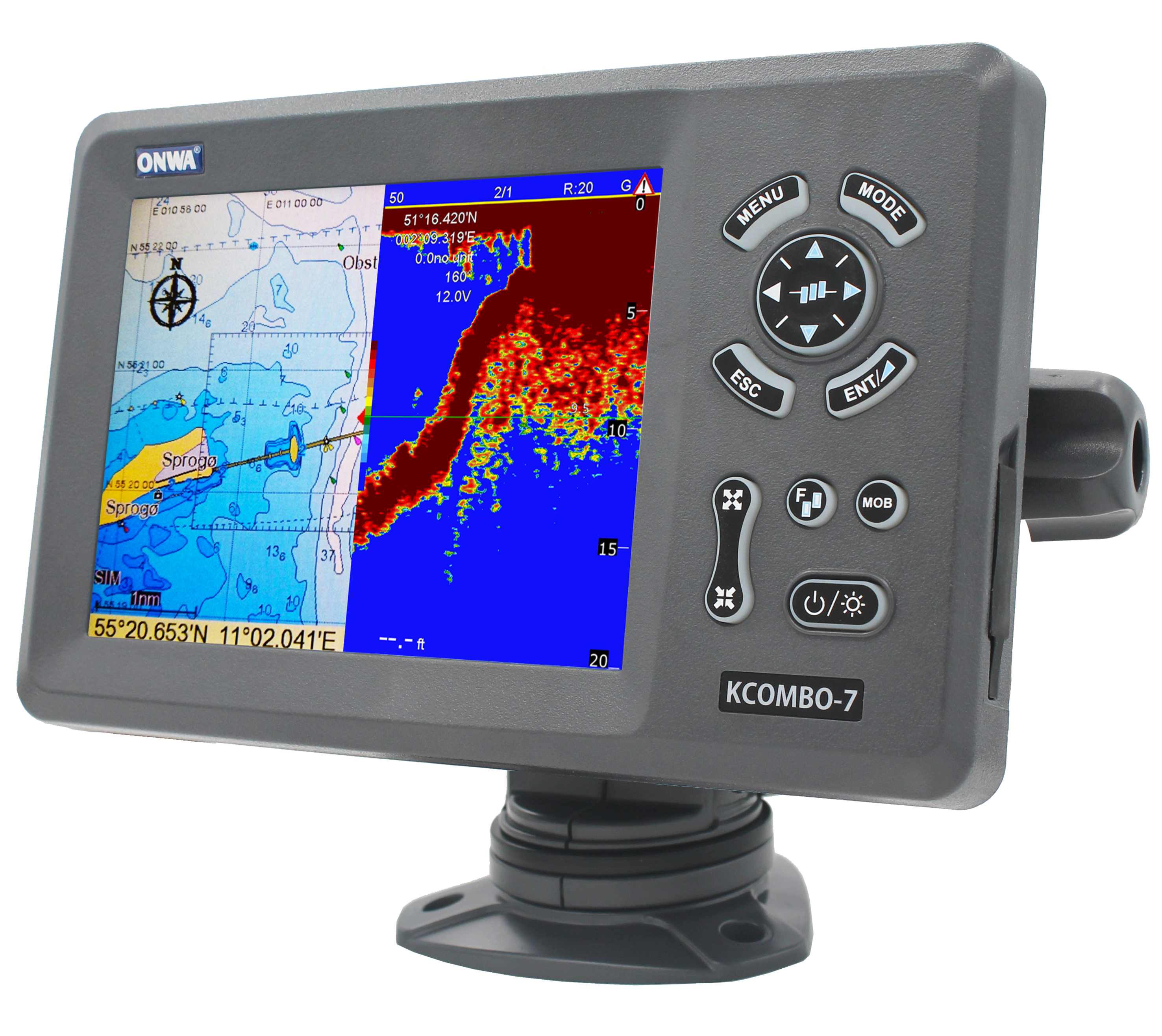 ONWA KCombo-7 7inch Marine GPS - Fish Finder ulasan dan harga