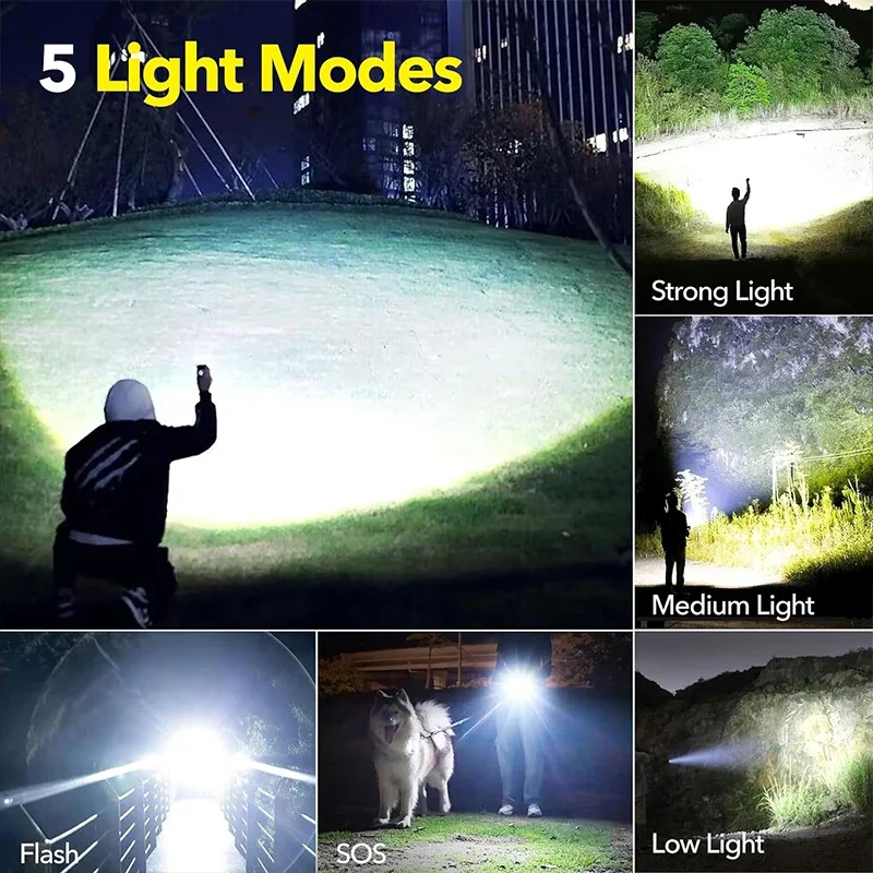 High Power LED Flashlight Rech - Fishing Light ulasan dan harga
