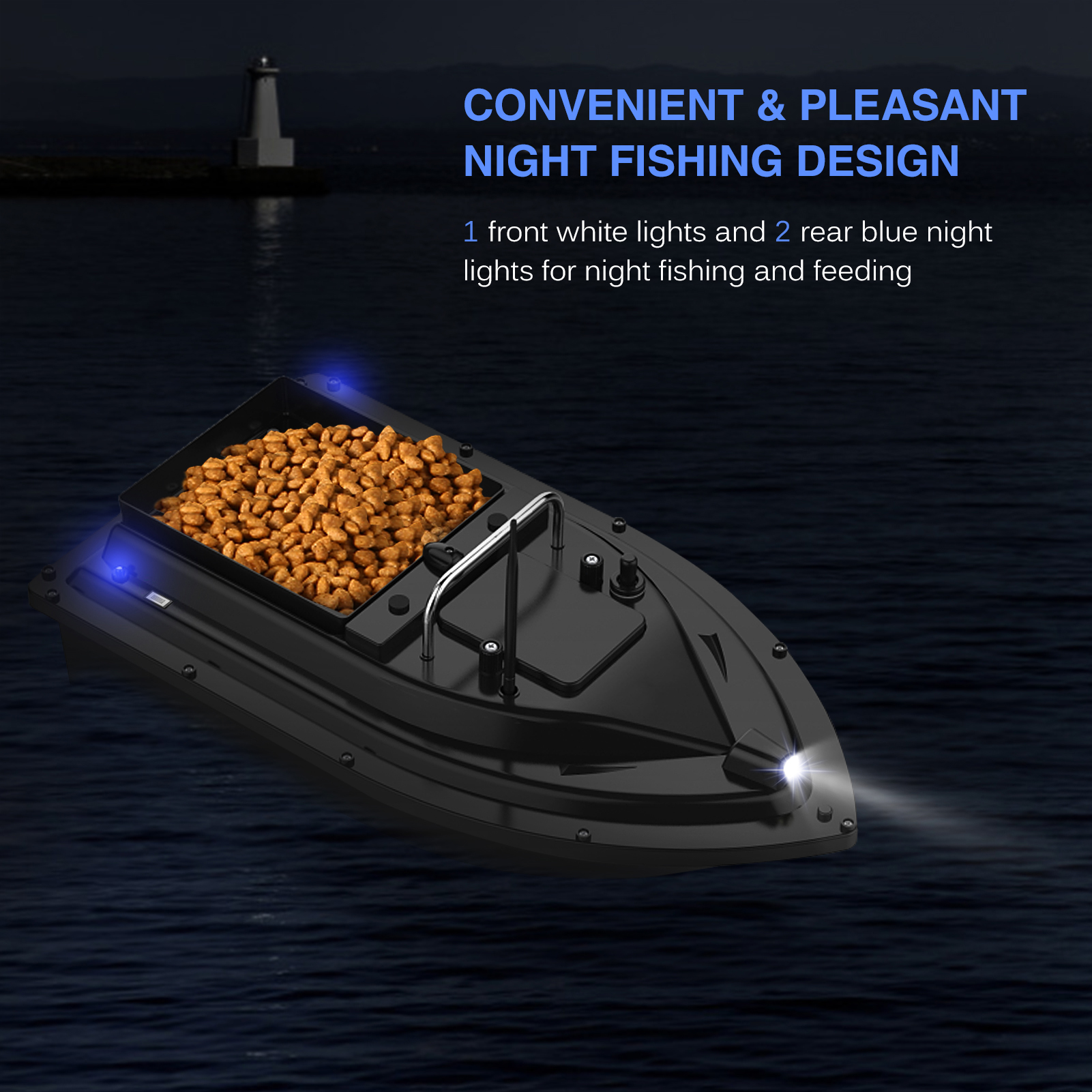 D16E GPS Fishing Bait Boat wit - Fishing Gps ulasan dan harga